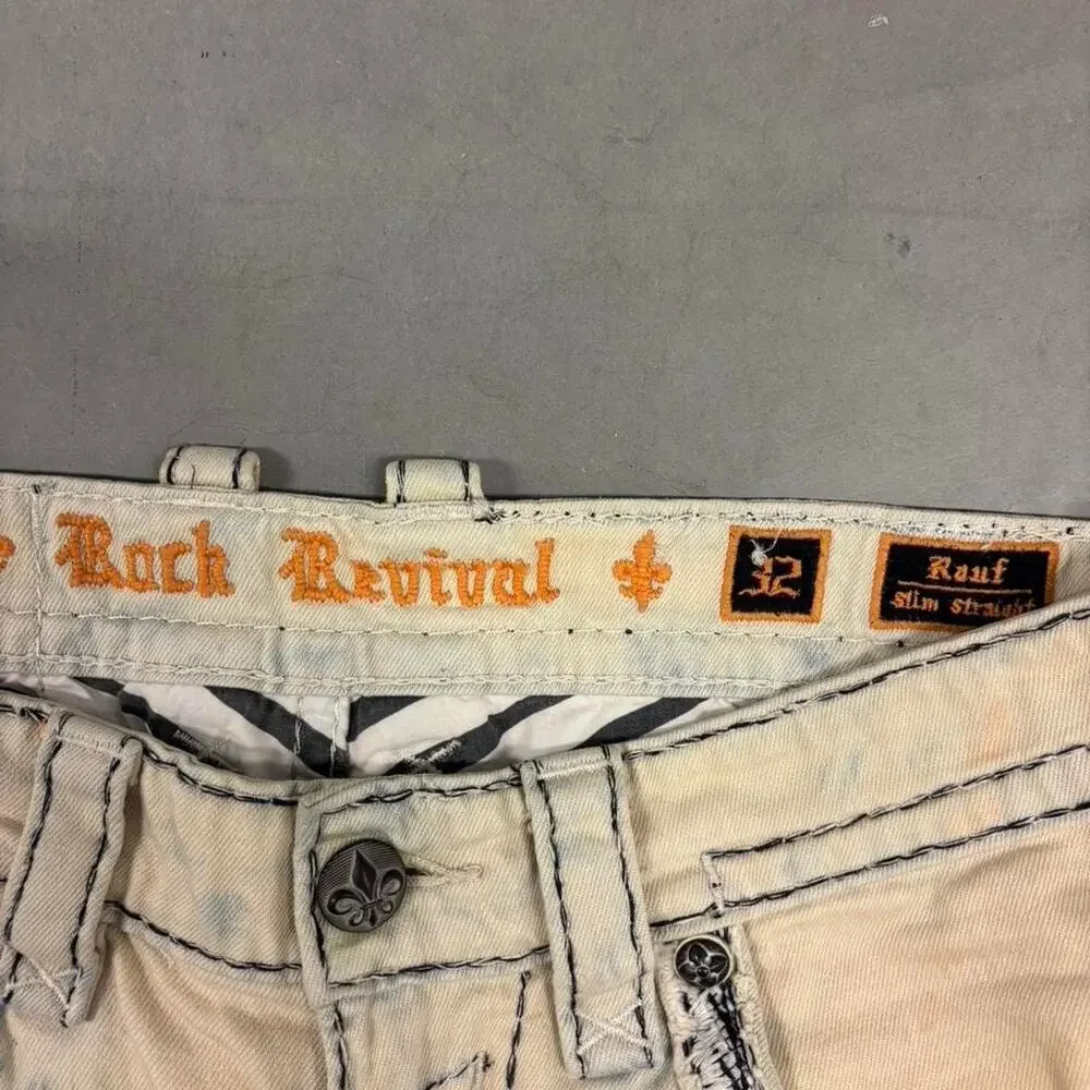 beautiful y2k rock revival slim straight jeans